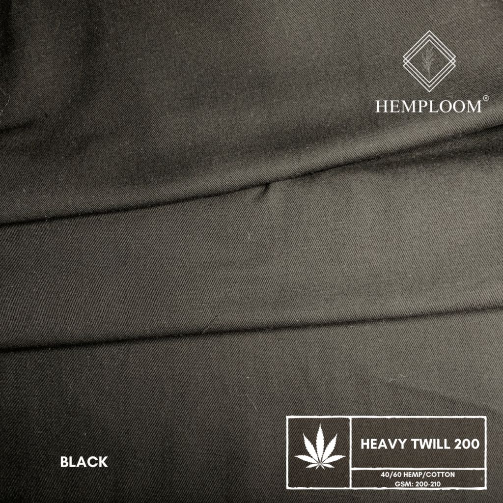 HEAVY TWILL 200 - BLACK